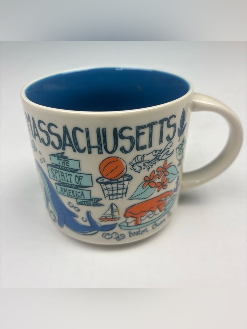 Starbucks Massachusetts Coffee Mug Cup Been There Series Across The Globe BWC 23